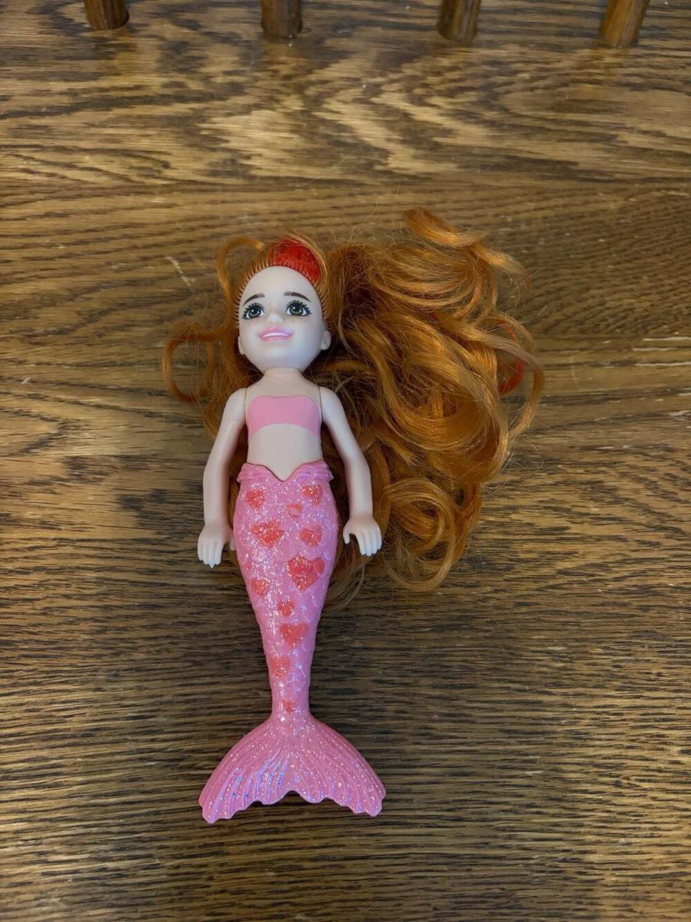 Mattel Chelsea Mermaid Doll HCC75 Pink Tail Red Hair